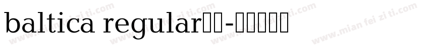baltica regular字体字体转换
